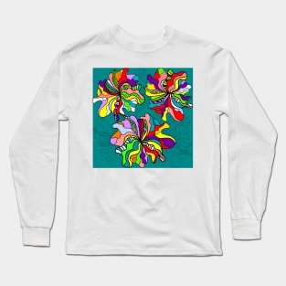 Bright Abstract Floral 7 Long Sleeve T-Shirt